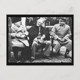 Postal Churchill, Roosavelt y Stalin - En Yalta