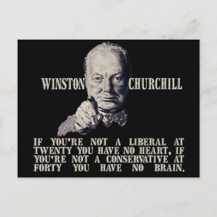 Postal Churchill sobre los conservadores y los liberales