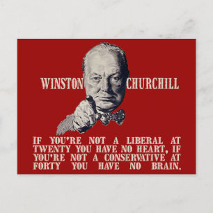 Postal Churchill sobre los conservadores y los liberales
