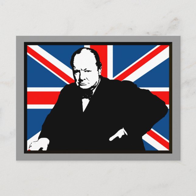 Postal Churchill y Union Jack (Anverso)