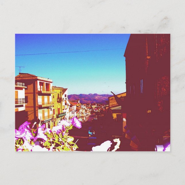 Postal Cianciana de verano, Sicilia (Anverso)