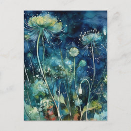 Postal cianotype Florals