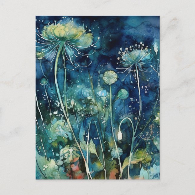 Postal cianotype Florals (Anverso)