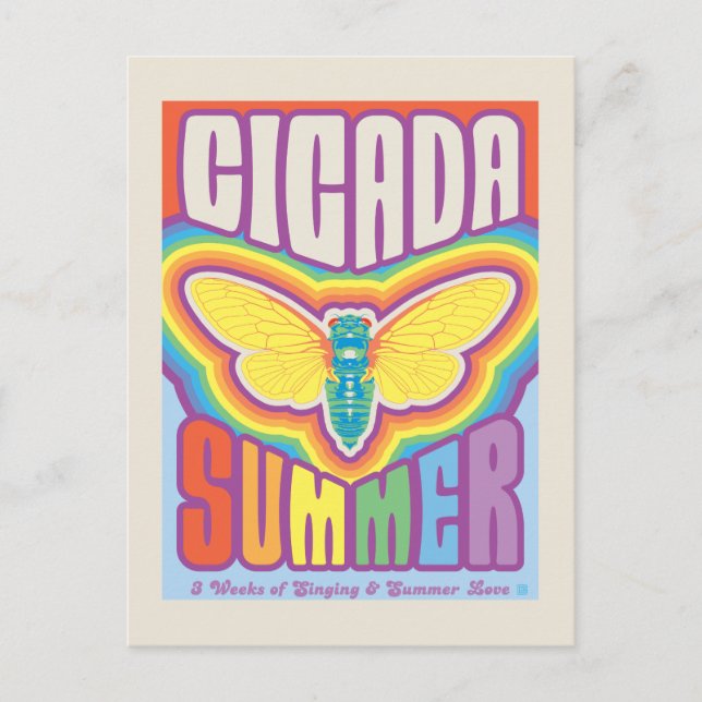 Postal Cicada Summer Love (Anverso)
