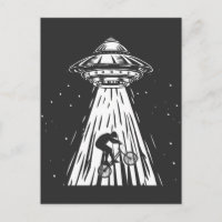 Cíclica divertida bmx Alien Ufo Abducción de Biker