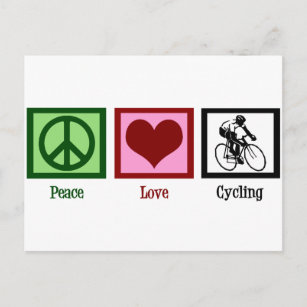 Postal Ciclismo de amor por la paz