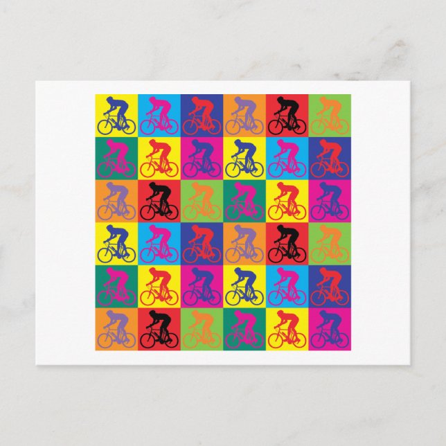 Postal Ciclismo de arte pop (Anverso)