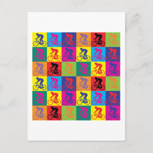 Postal Ciclismo de arte pop