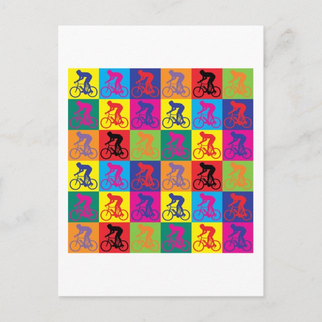 Postal Ciclismo de arte pop (Anverso)