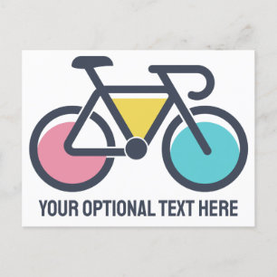 Postal Ciclismo de texto personalizado