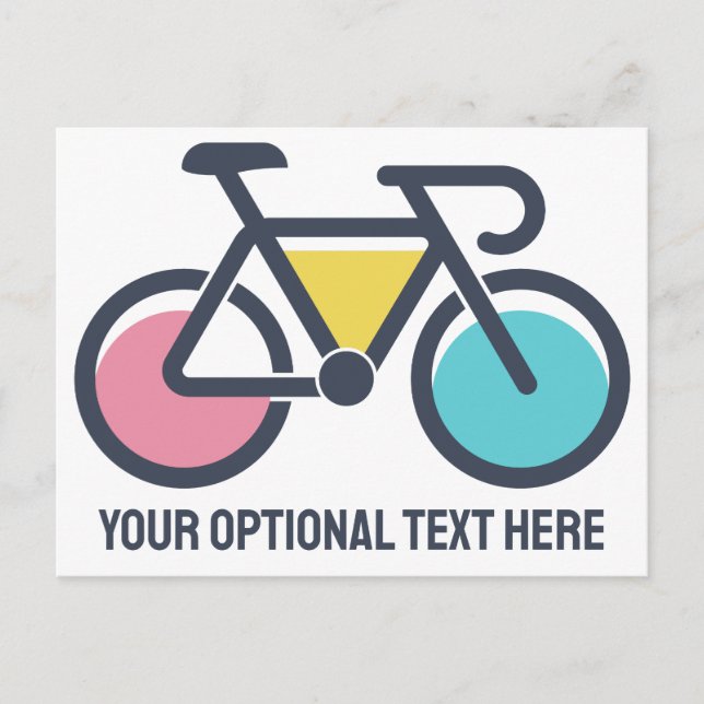 Postal Ciclismo de texto personalizado (Anverso)
