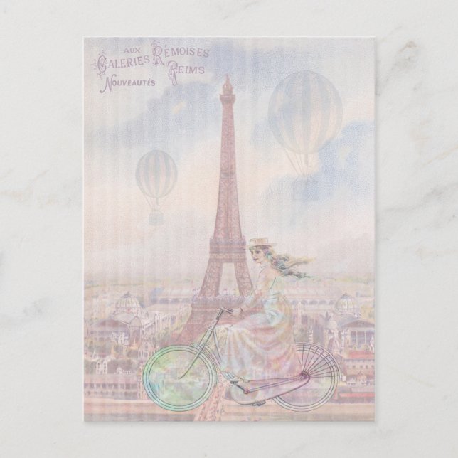 Postal Ciclismo en París (Anverso)