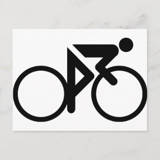 Postal ciclismo negro