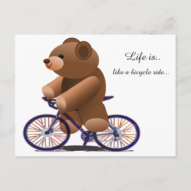 Postal Ciclismo Teddy Bear Print (Anverso)