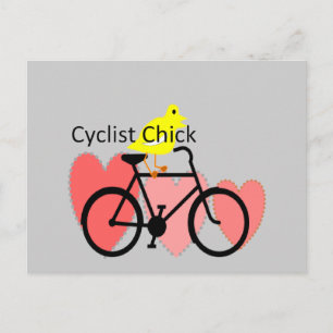 Postal ciclista CHICK - Bicicleta, regalo para los entusi