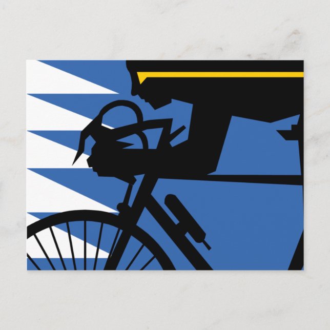 Postal Ciclista de arte pop (Anverso)