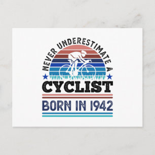 Postal Ciclista nacido en 1942 80º cumpleaños Regalos Cic