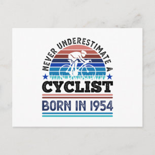 Postal Ciclista nacido en 1954 70th Birthday Gifts Ciclis