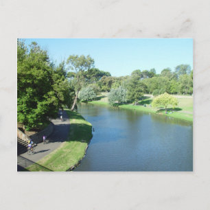 Postal Ciclistas Al Sur Del Río Torrens En Adelaida