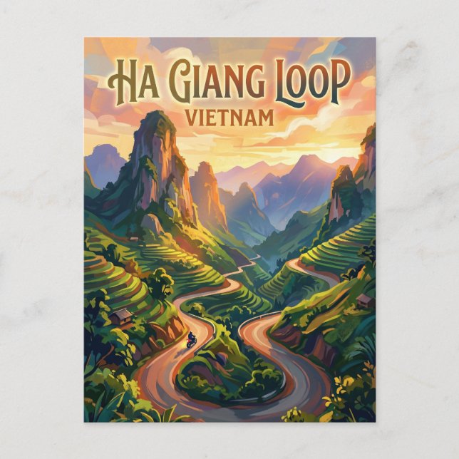 Postal Ciclo de Ha Giang Vietnam (Anverso)
