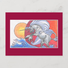 Postal Ciclo de unicornio - verano ©1999