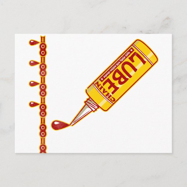 Postal Ciclo Mecánico de la cadena de bicicletas (Anverso)