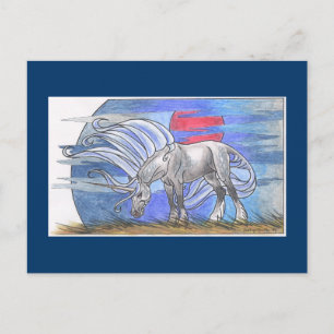 Postal Ciclo unicornio - Invierno ©1999