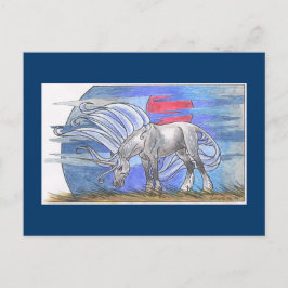 Postal Ciclo unicornio - Invierno ©1999