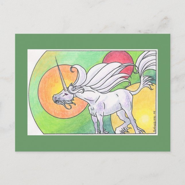 Postal Ciclo unicornio - Primavera ©1999 (Anverso)