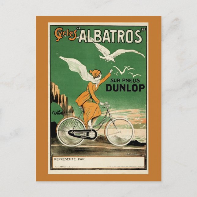 Postal Ciclos vintage Albatros (Anverso)