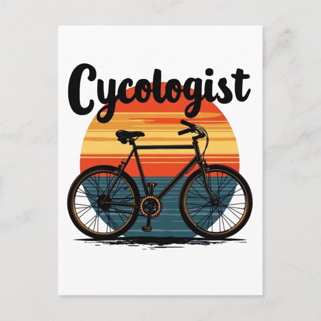Postal Cicólogo: Tee de ciclista energético - para ciclis (Anverso)