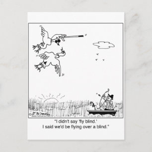 Postal Ciego volador de pato