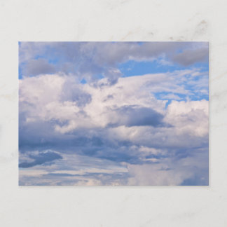 Postal Cielo azul expansivo, diferentes formaciones de nu