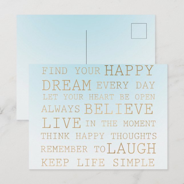 Postal Cielo Azul Ombre (Anverso / Reverso)