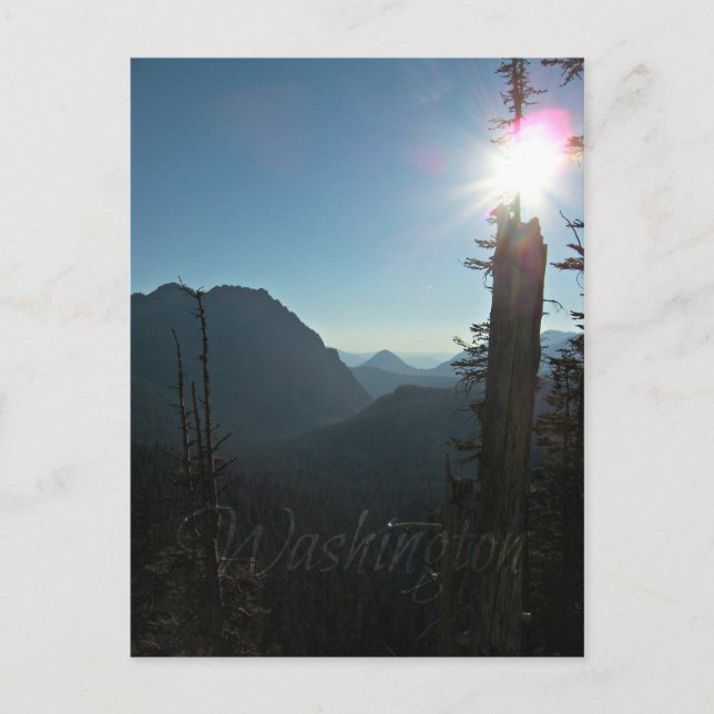 Postal Cielo azul profundo y de montañas en el estado de  (Anverso)