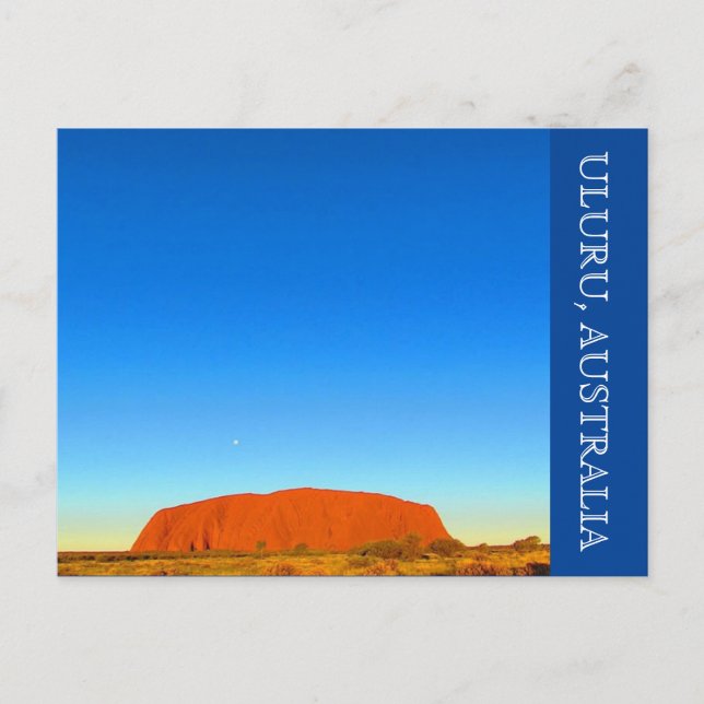 Postal cielo azul uluru australia (Anverso)