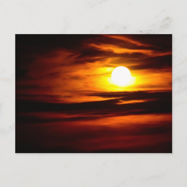 Postal Cielo de Crimson al atardecer (Anverso)