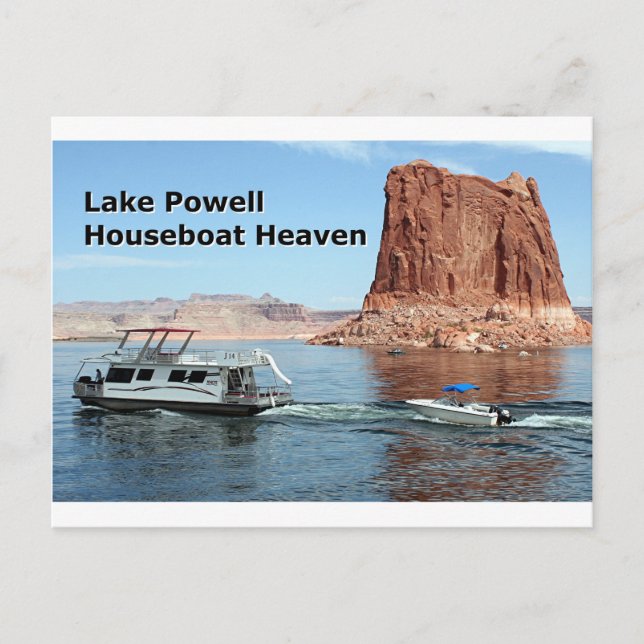 Postal Cielo de la casa flotante de Powell del lago, (Anverso)