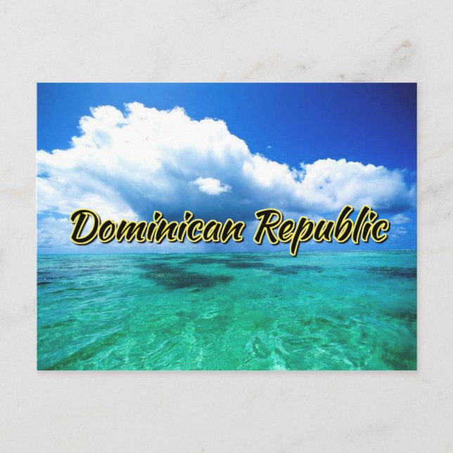 Postal Cielo de mar de República Dominicana (Anverso)