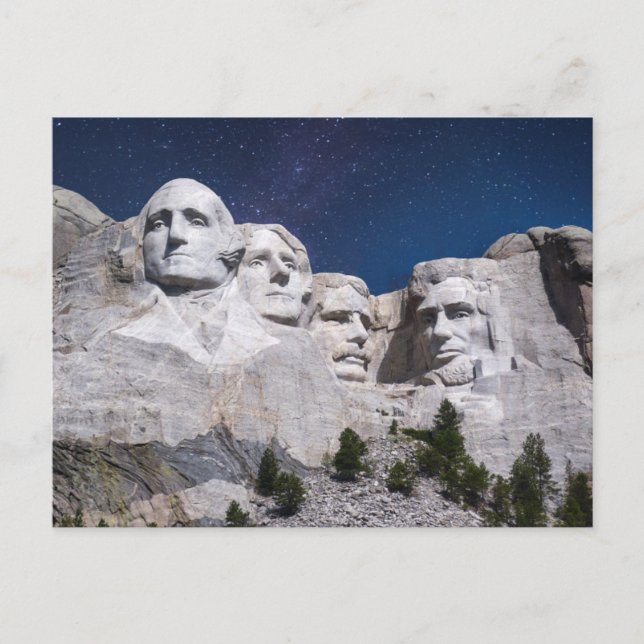 Postal Cielo de Montaña Rushmore en Timelapse (Anverso)