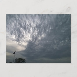 Postal Cielo de OKlahoma con bandera