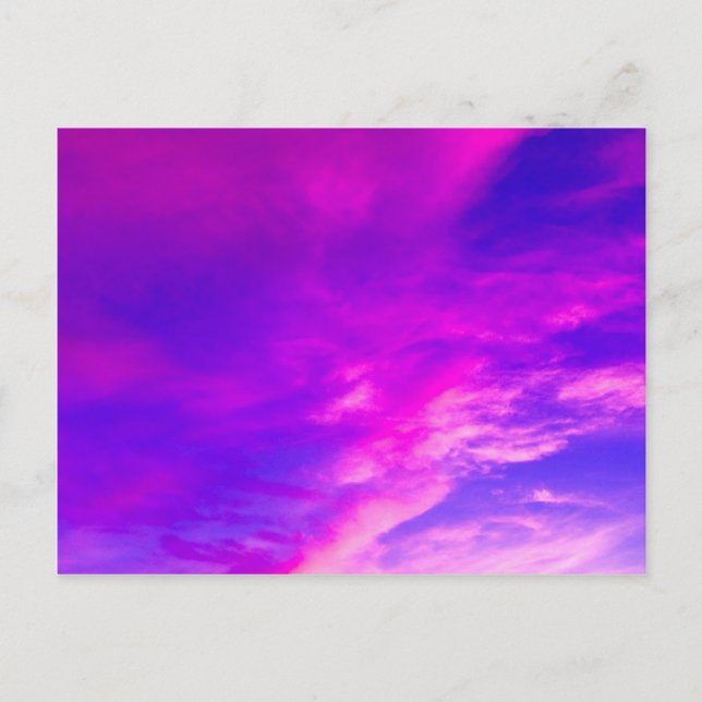 Postal Cielo de verano morado (Anverso)