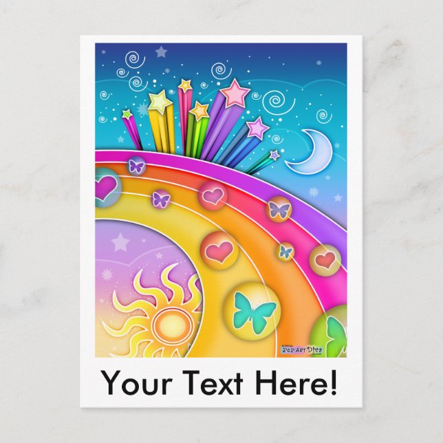 Postal - cielo del retro pop Art Sixties (Anverso)