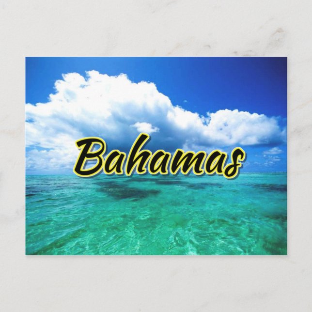 Postal Cielo marino de Bahamas (Anverso)