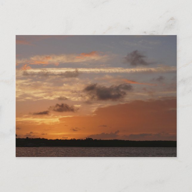 Postal Cielo naranja después de la puesta de sol en Flori (Anverso)