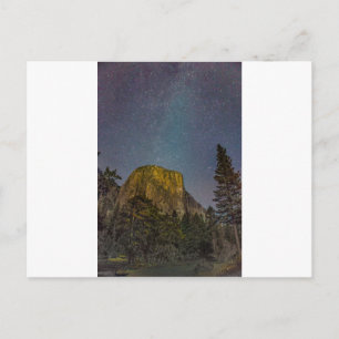 Postal Cielo nocturno de Yosemite Valley El Capitan