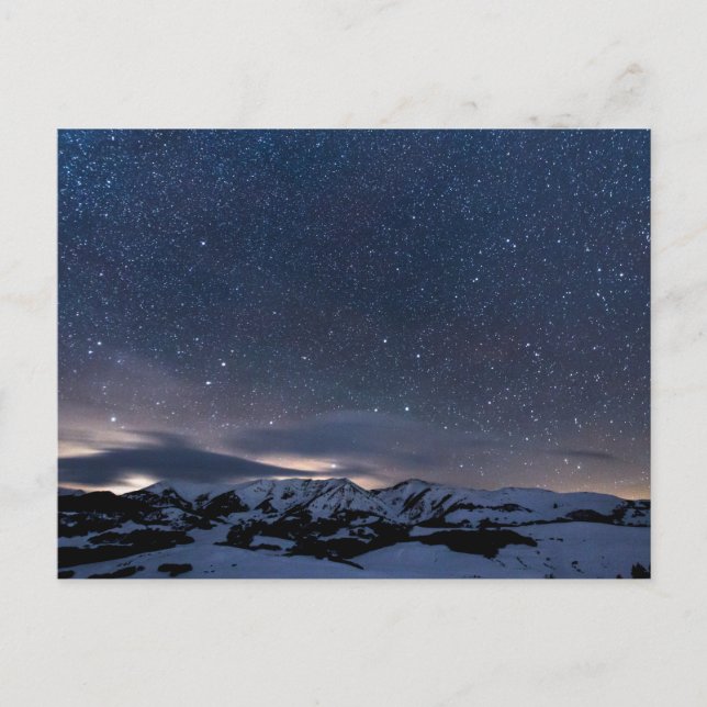 Postal Cielo nocturno rociado por estrellas, Crested Butt (Anverso)