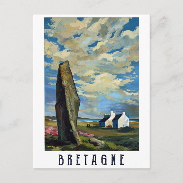 Postal Cielo nublado sobre Bretaña, Francia (Anverso)