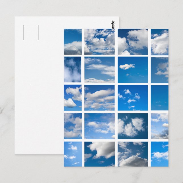 Postal Cielos azules (Anverso / Reverso)