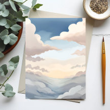 Cielos Nublados | Nubes Azules Cielo Acuarela